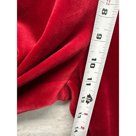 Tommy Bahamas Woman Velour Pull on Pants Small Red Spandex Pockets Boho Resort - Picture 5 of 11